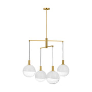 Visual Comfort SLC1044 Torian 4-lt 33" LED Large Chandelier - Burnished Brass