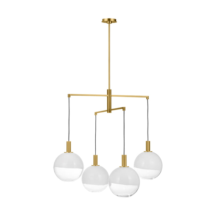 Visual Comfort SLC1044 Torian 4-lt 33" LED Large Chandelier - Burnished Brass