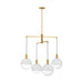 Visual Comfort SLC1044 Torian 4-lt 33" LED Large Chandelier - Burnished Brass