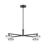 Visual Comfort SLC1074 Khan 4-lt 45" LED Extra Large Chandelier - Aged Iron
