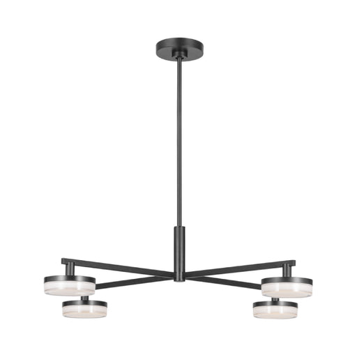 Visual Comfort SLC1074 Khan 4-lt 45" LED Extra Large Chandelier - Aged Iron