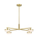 Visual Comfort SLC1074 Khan 4-lt 45" LED Extra Large Chandelier - Burnished Brass