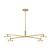 Visual Comfort SLC1084 Khan 4-lt 34" LED Large Chandelier - Burnished Brass