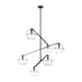 Visual Comfort SLCH354C-L Lowing 6-lt 59" LED Chandelier - Blackened Forged
