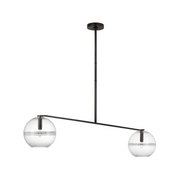 Visual Comfort SLCH356C-L Lowing 2-lt 59" LED Chandelier - Blackened Forged