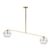 Visual Comfort SLCH356C-L Lowing 2-lt 59" LED Chandelier - Polished Antique Brass