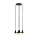 Visual Comfort SLCH513 Cupola Alabaster 4-lt 11" LED Chandelier - Nightshade Black