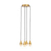 Visual Comfort SLCH513 Cupola Alabaster 4-lt 11" LED Chandelier - Hand Rubbed Antique Brass