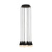 Visual Comfort SLCH514 Cupola Alabaster 6-lt 11" LED Chandelier - Nightshade Black