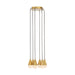 Visual Comfort SLCH514 Cupola Alabaster 6-lt 11" LED Chandelier - Hand Rubbed Antique Brass