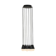 Visual Comfort SLCH515 Cupola Alabaster 8-lt 11" LED Chandelier - Nightshade Black