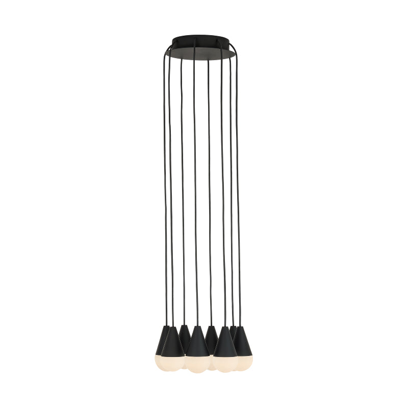 Visual Comfort SLCH515 Cupola Alabaster 8-lt 11" LED Chandelier - Nightshade Black