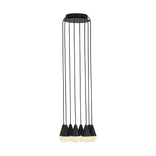 Visual Comfort SLCH515 Cupola Alabaster 8-lt 11" LED Chandelier - Nightshade Black