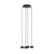 Visual Comfort SLCH520 Gable Alabaster 4-lt 10" LED Chandelier - Nightshade Black