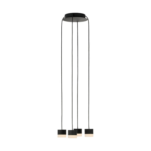 Visual Comfort SLCH520 Gable Alabaster 4-lt 10" LED Chandelier - Nightshade Black