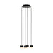 Visual Comfort SLCH520 Gable Alabaster 4-lt 10" LED Chandelier - Nightshade Black