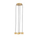 Visual Comfort SLCH520 Gable Alabaster 4-lt 10" LED Chandelier - Hand Rubbed Antique Brass