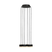 Visual Comfort SLCH521 Gable Alabaster 6-lt 10" LED Chandelier - Nightshade Black