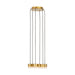 Visual Comfort SLCH521 Gable Alabaster 6-lt 10" LED Chandelier - Hand Rubbed Antique Brass