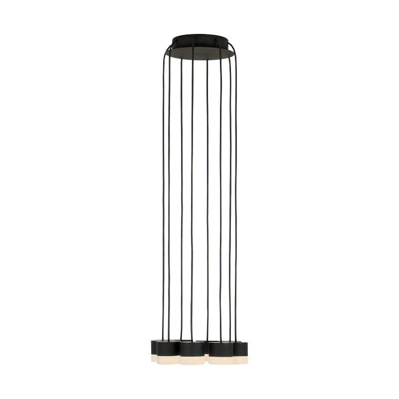 Visual Comfort SLCH522 Gable Alabaster 8-lt 10" LED Chandelier - Nightshade Black