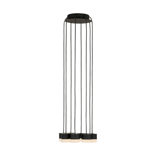 Visual Comfort SLCH522 Gable Alabaster 8-lt 10" LED Chandelier - Nightshade Black