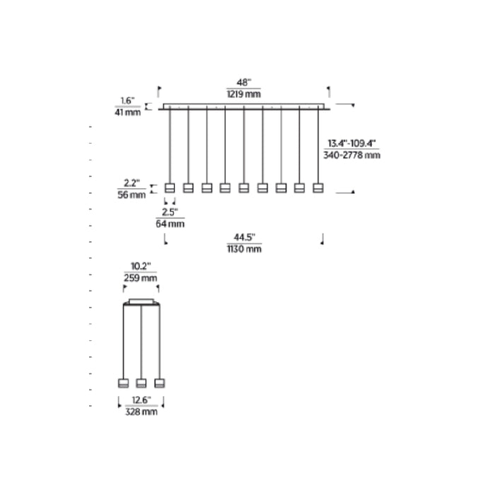 Visual Comfort SLCH524 Gable Alabaster 27-lt 45" LED Chandelier