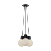 Visual Comfort SLCH542 Mina 3-lt 9" LED Chandelier - Black/White Cord