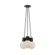 Visual Comfort SLCH542 Mina 3-lt 9" LED Chandelier - Black/Black/3000K-2200K