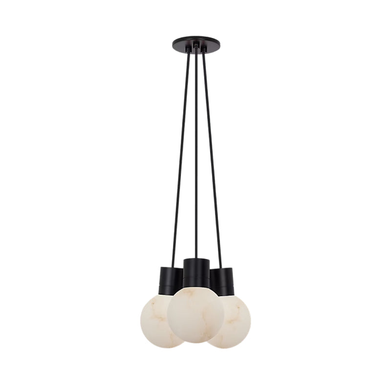 Visual Comfort SLCH542 Mina 3-lt 9" LED Chandelier - Black/Black/3000K-2200K
