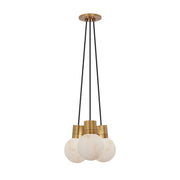 Visual Comfort SLCH542 Mina 3-lt 9" LED Chandelier - Brass/Black/3000K-2200K