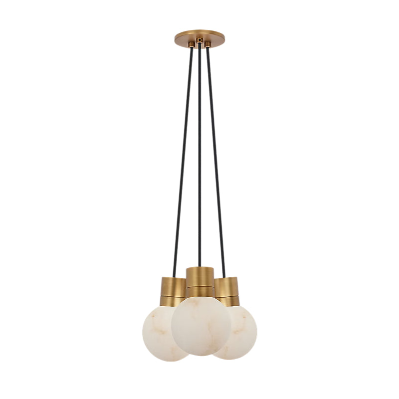 Visual Comfort SLCH542 Mina 3-lt 9" LED Chandelier - Brass/Black/3000K-2200K