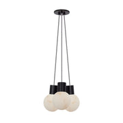 Visual Comfort SLCH542 Mina 3-lt 9" LED Chandelier - Black/White/3000K-2200K