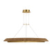 Visual Comfort SLCH557 Noa 51" LED Chandelier - Hand Rubbed Antique Brass/Natural