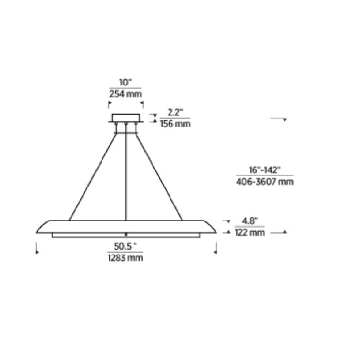 Visual Comfort SLCH557 Noa 51" LED Chandelier