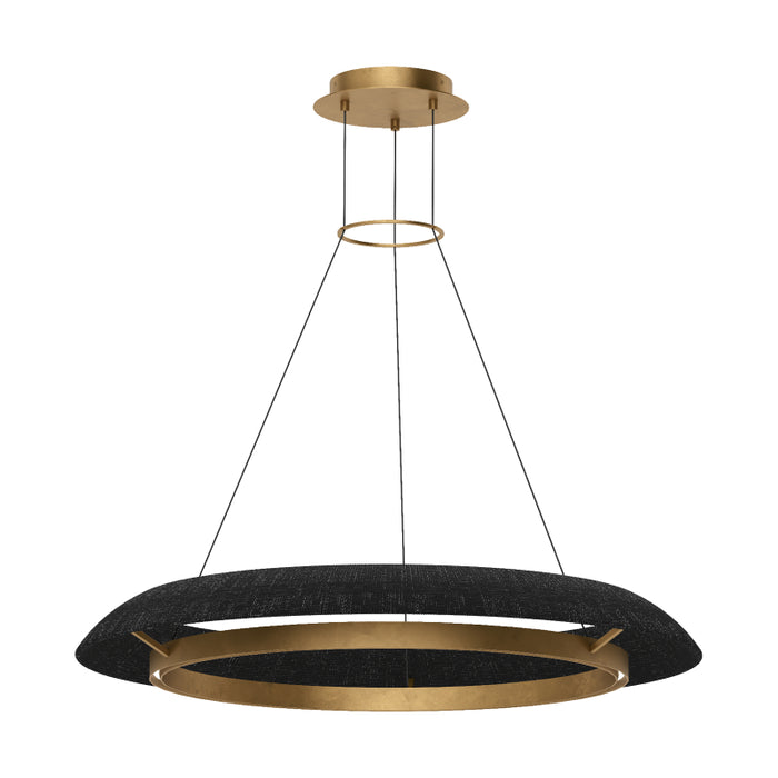 Visual Comfort SLCH558 Noa 39" LED Chandelier - Hand Rubbed Antique Brass/Washed Black