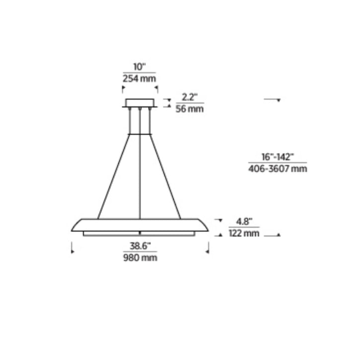 Visual Comfort SLCH558 Noa 39" LED Chandelier