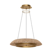 Visual Comfort SLCH560 Noa 27" LED Chandelier - Hand Rubbed Antique Brass/Nautral