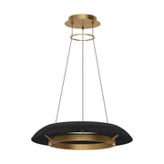 Visual Comfort SLCH560 Noa 27" LED Chandelier - Hand Rubbed Antique Brass/Washed Black