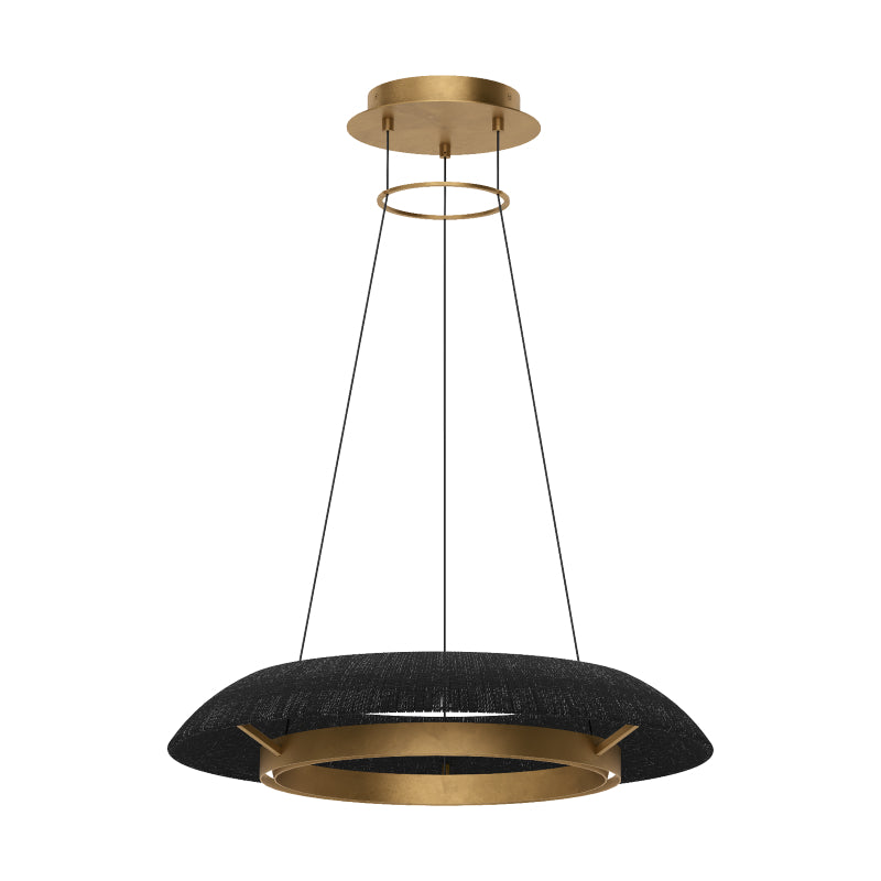 Visual Comfort SLCH560 Noa 27" LED Chandelier - Hand Rubbed Antique Brass/Washed Black