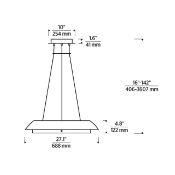 Visual Comfort SLCH560 Noa 27" LED Chandelier