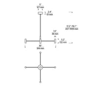 Visual Comfort SLCH570 Ponte 36" LED Chandelier