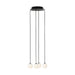 Visual Comfort SLCH588 Orbet 4-lt 11" LED Chandelier - Nightshade Black