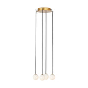 Visual Comfort SLCH588 Orbet 4-lt 11" LED Chandelier - Hand Rubbed Antique Brass