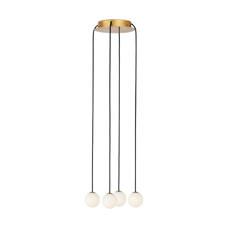 Visual Comfort SLCH588 Orbet 4-lt 11" LED Chandelier - Hand Rubbed Antique Brass