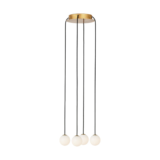 Visual Comfort SLCH588 Orbet 4-lt 11" LED Chandelier - Hand Rubbed Antique Brass