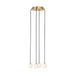 Visual Comfort SLCH588 Orbet 4-lt 11" LED Chandelier - Hand Rubbed Antique Brass