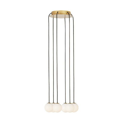 Visual Comfort SLCH589 Orbet 6-lt 11" LED Chandelier - Hand Rubbed Antique Brass