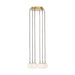 Visual Comfort SLCH589 Orbet 6-lt 11" LED Chandelier - Hand Rubbed Antique Brass