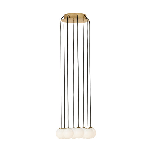 Visual Comfort SLCH590 Orbet 8-lt 11" LED Chandelier - Hand Rubbed Antique Brass