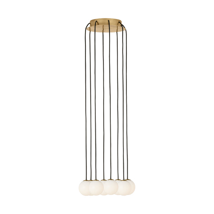 Visual Comfort SLCH590 Orbet 8-lt 11" LED Chandelier - Hand Rubbed Antique Brass